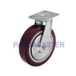 8 Inch Heavy Duty Caster Wheels , Polyurethane Swivel Casters