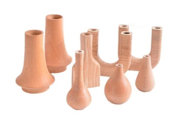 Home Wooden Candle Holder Craft Decor Statue Cute Handmade Wooden Figurines