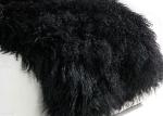Mongolian Lamb Fur Pillows , Lumbar Mongolian Tibetan Sheepskin Pillows