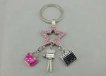 Zinc Alloy Promotional Keychain , Nickel Plating Hollywood Key Chain