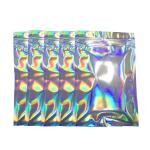 4*6 Inch Heat Sealing Tear Notch Top Aluminium Foil Holographic Mylar Zipper