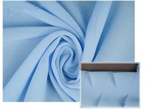 Wholesale 100% Polyester Soft Light Blue Chiffon Fabric Breathable For Summer Dress / Pants from china suppliers