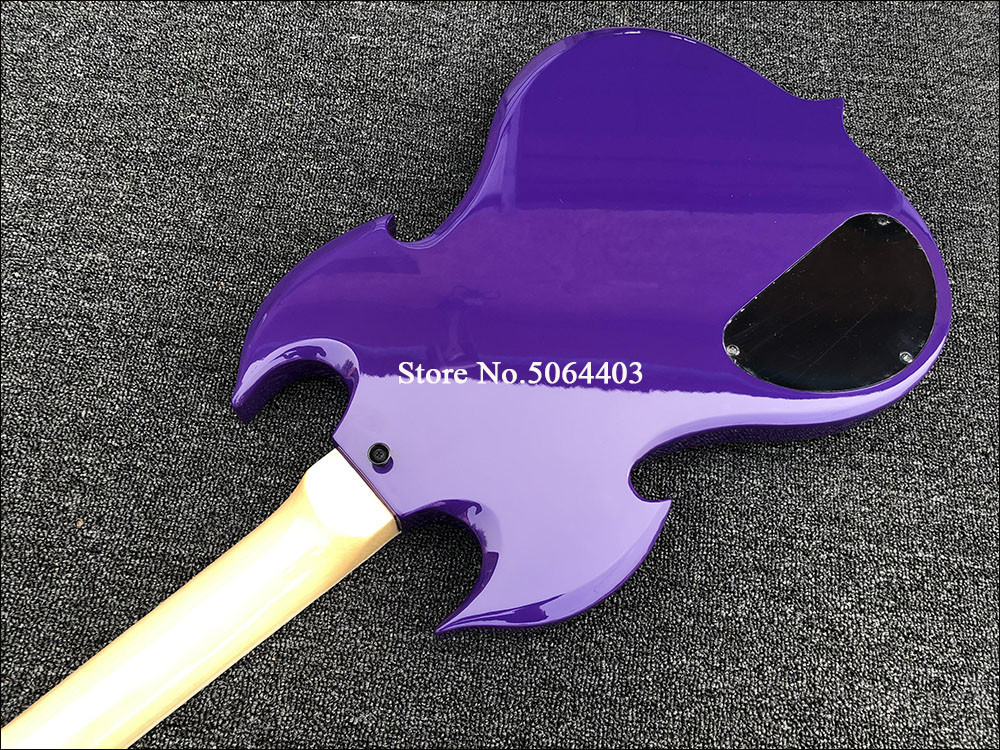 High quality shaped electric guitar purple paint circle black veneer rosewood fingerboard FREE shipping costs