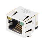 LPJES101XAGNL Right Angle RJ45 Female Connector without Integrated Magnetics Tab