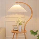 Solid Wood Tray Floor Lamp For Living Room Tea Table Furniture Bedroom Bedside