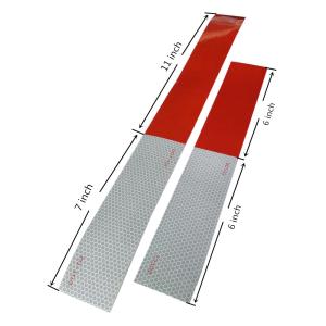 Wholesale Safety DOT C2 Red And White Reflective Safety Tape For Trailers Truck Strong Adhesive from china suppliers