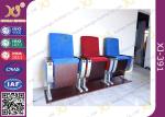 Three Seats Customized Strengthen Aluminum Auditorium Chairs With Square Plywood