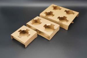 Wholesale Disposable Take Away Cardboard Paper Cup Holder Boba Bubble Tea Paper Cup Holder from china suppliers