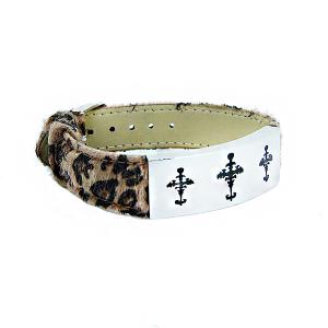 Wholesale Europ American Fashion Trendy Stainless Steel Geniune PU Leather Bracelet Bangle LBL08 from china suppliers