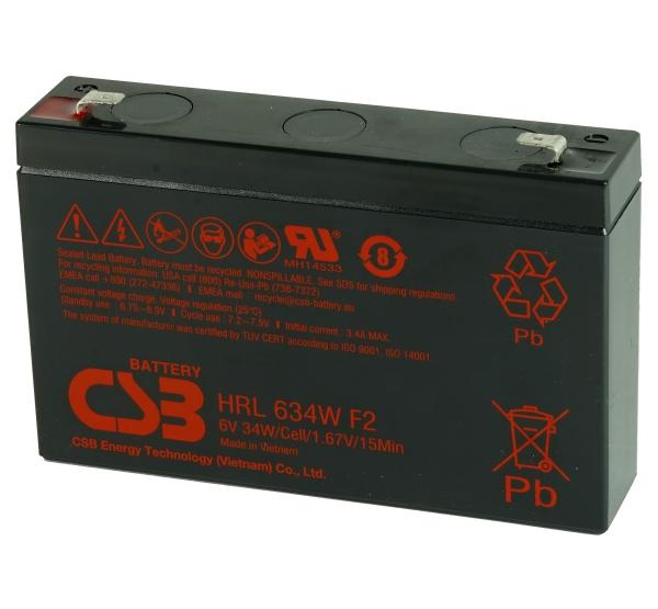 CSB Battery HRL634W 6V 34W High Performance Rechargeable Lead-Acid Dry Batteries