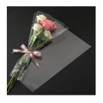 200Pcs Clear Plastic Rose Flower Bouquet Sleeves Cellophane Floral Wrapping Bags
