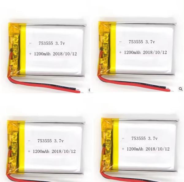 KC Approved 1200mAh 3.7v Lipo Battery Rechargeable 3.7v 1200mah 753555 Lithium