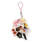 Custom anime acrylic keychain printed acrylic phone charm keychain with glitter