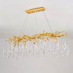 Bedroom Villa Decoration Led Crystal Pendant Light Crystal Ceiling Chandeliers