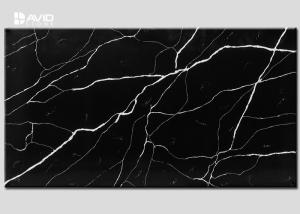 Wholesale Black White Stripe Quartz Stone Slab Calacatta Style Wear Resistant Anti Scratch from china suppliers