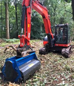 Wholesale Versatile 600mm Orange Excavator Flail Mower from china suppliers