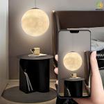 Nordic 3D Moon Creative Dining Room Bedroom Living Room Pendant Light