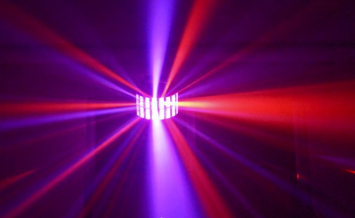 Mini Disco Strobe Laser LED Effect Light , Changeable Double Derby Dj Light