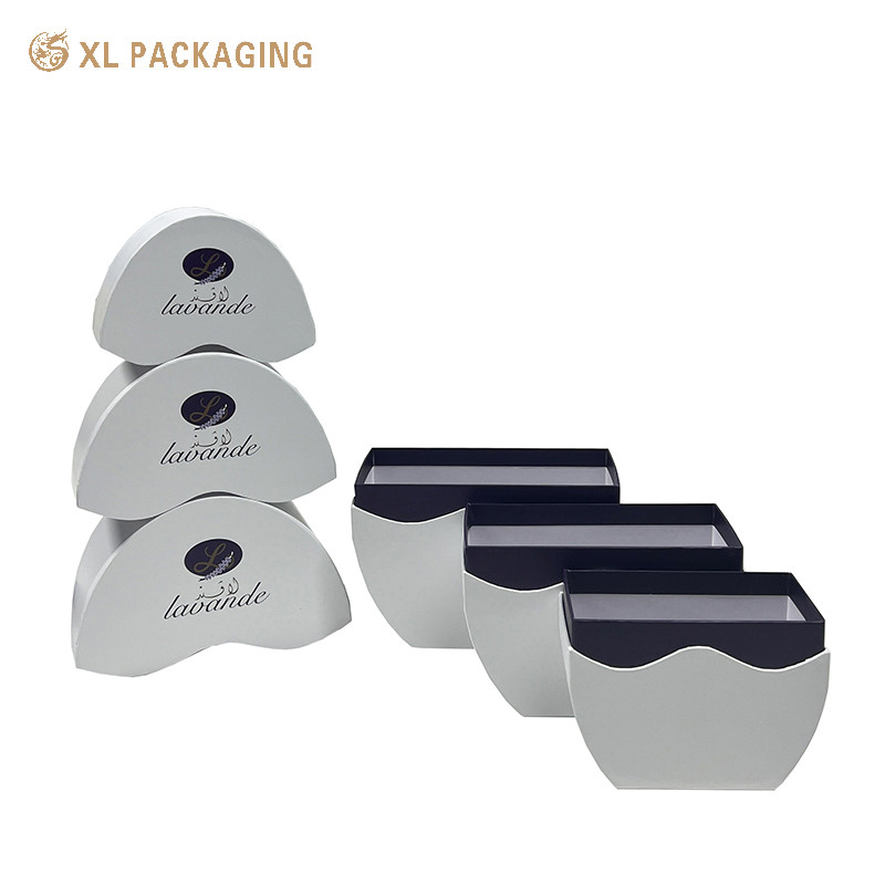 Wholesale Custom Egg Shape Candy Chocolate Box White Purple Cosmetic Gift Packaging Box
