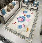 Washable Polyester Fiber Classic Bedroom Floor Carpets Rectangle Living Room