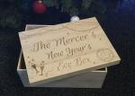 Nature Wood Color Wooden Crate Gift Box , Christmas Gifts Large Wooden Box With