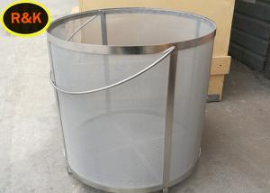 Wholesale Silver 304 Fine Steel Wire Mesh , Beer Brewing Filter Basket Type 34x30cm from china suppliers