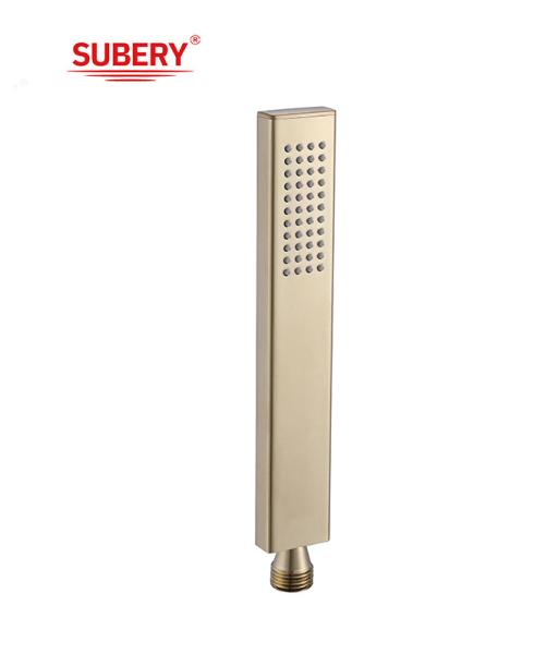 Brass microphone handshower hand shower for shower column brushed golden