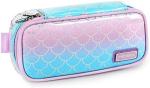 mibasies Kids Pencil Case for Girls and Boys Soft Rainbow Pen Box Pouch (Rainbow