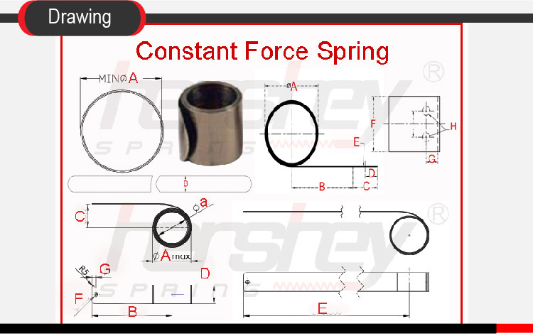 Long Constant Force Springs Supplier 301 Stainless Steel