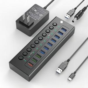 Wholesale Multi-Port Hub Usb C 3.0 Docking Station Laptop Splitter One Smart Charging Port Individual On/Off Switches from china suppliers