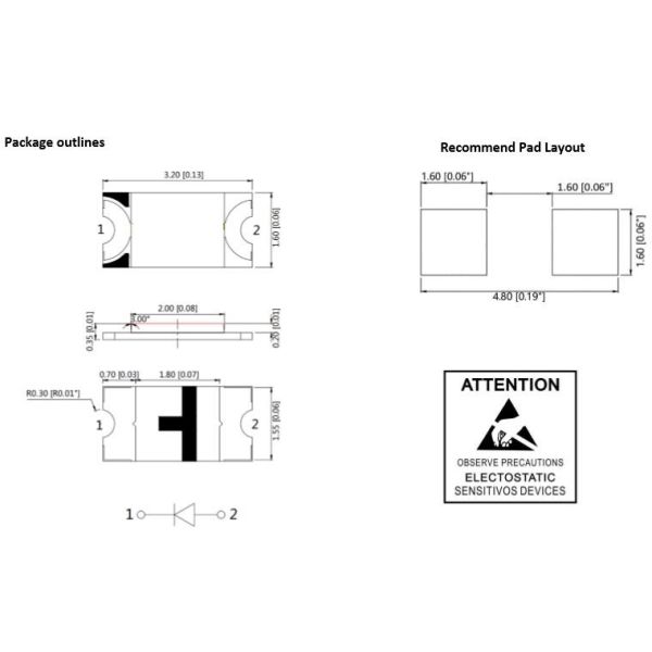 1.6mm Width 470nm Smart LED Chip 3.3v SMD LED For Membrane Switch
