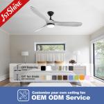 Fan Ceiling Decorative 3 Wooden Blades DC 6 Speed Remote Control Low Noise