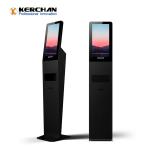Floor Standing 16.7M 3.5L Sanitizer Dispenser Advertising Screen