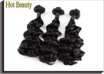 Spanish Curl 7A Grade Virgin Hair From One Donor Natural Black , Can Be Permed