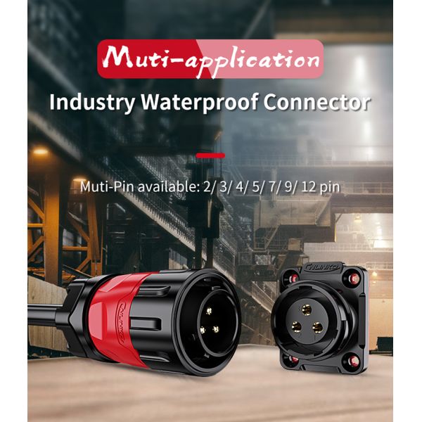 Cnlinko Ym20 Series 2 3 4 5 6 7 9 12 14 Ip68 Pin Waterproof Wire Connector Male Female Circular Aviation Connector Connector