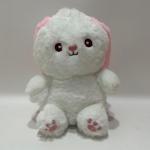18CM 7" Pink& White Easter Plush Toy Bunny Rabbit Stuffed Animal in Carrot