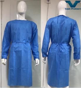 Wholesale Splash Proof Disposable Surgical Gown Coverall with Knitted Cuffs from china suppliers