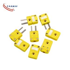 Wholesale Yellow Colour K Type Thermocouple Connector Two Flat Pin Connector Used For Semiconductor from china suppliers