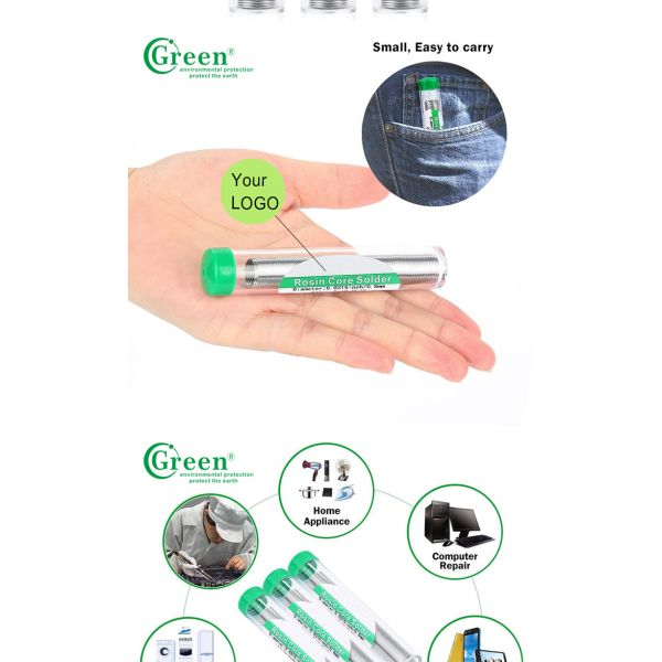 RCS6460 Soldering Wire Material , Tin Solder Wire 0.8mm Rosin Core 8-25g 60% Sn 40% Pb