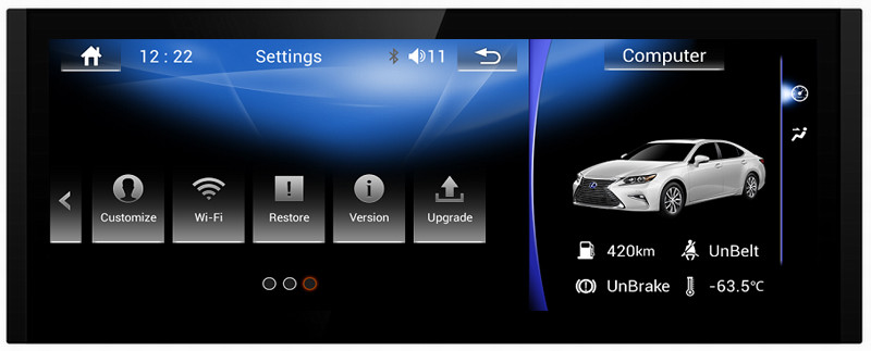 Ouchuangbo 10.25 car radio gps 4 Core CPU for Lexus IS with USB WIFI reverse camera wifi BT android 6.0 system