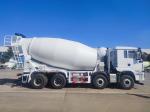 8x4 Concrete Conveyor Truck SHACMAN H3000 Concrete Transit Mixer 375HP White