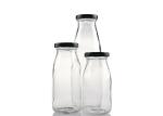 200ml 250ml 350ml Glass Juice Bottles , Unique Glass Drinking Bottles