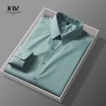 Gender Men Slim Fit Dress Shirt with Logo 100% Mercerised Blue/Red/Green/White