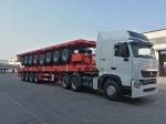 3 Axle Flatbed Semi Truck Trailer 30t 60t For Container Carrying