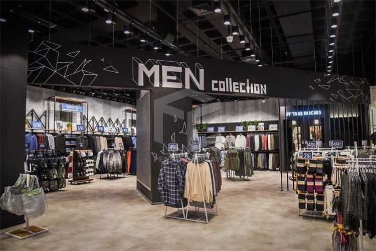 Boutique Men Garments Shop Display Furniture Power Saving Electroplate