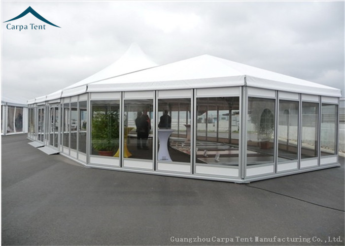 Beautiful Luxury European Style Tents 10m * 20m Double - Wing Glass Door