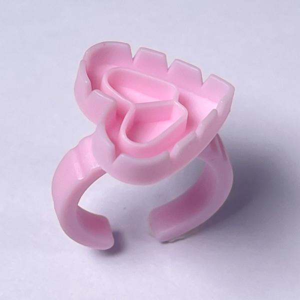 Disposable Heart Shape Tattoo Ink Cup Eyelash Grafting Glue Ring With Division