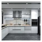 Customized Color Solid Wood Kitchen Cabinets for Easy Cleaning in Minimalist
