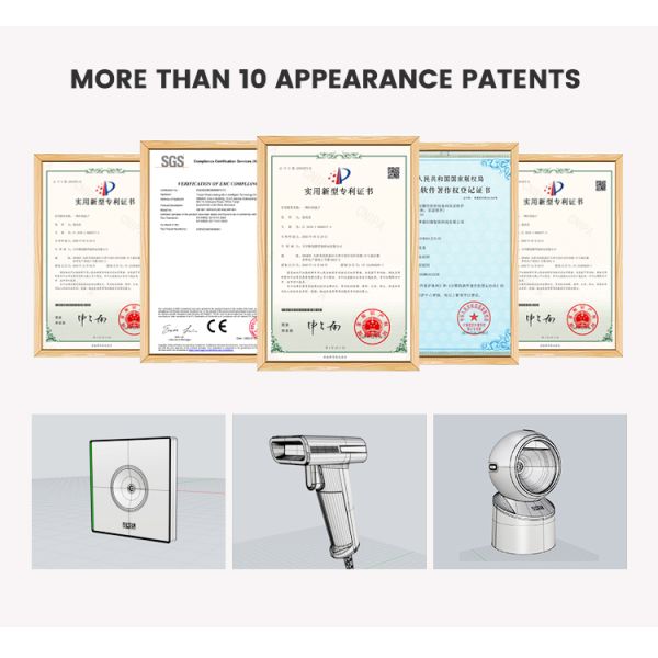 1D 2D QR Automatic Omnidirectional Desktop Hands-Free USB Wired Barcode Scanner for Retail Store Pos Warehouse Supermarket