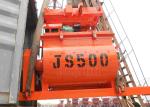Enviroment Friendly Double Shaft Concrete Mixer Stationary 500L Discharging